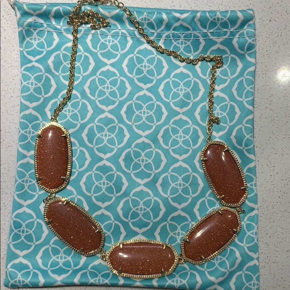 Kendra Scott orange sparkle necklace